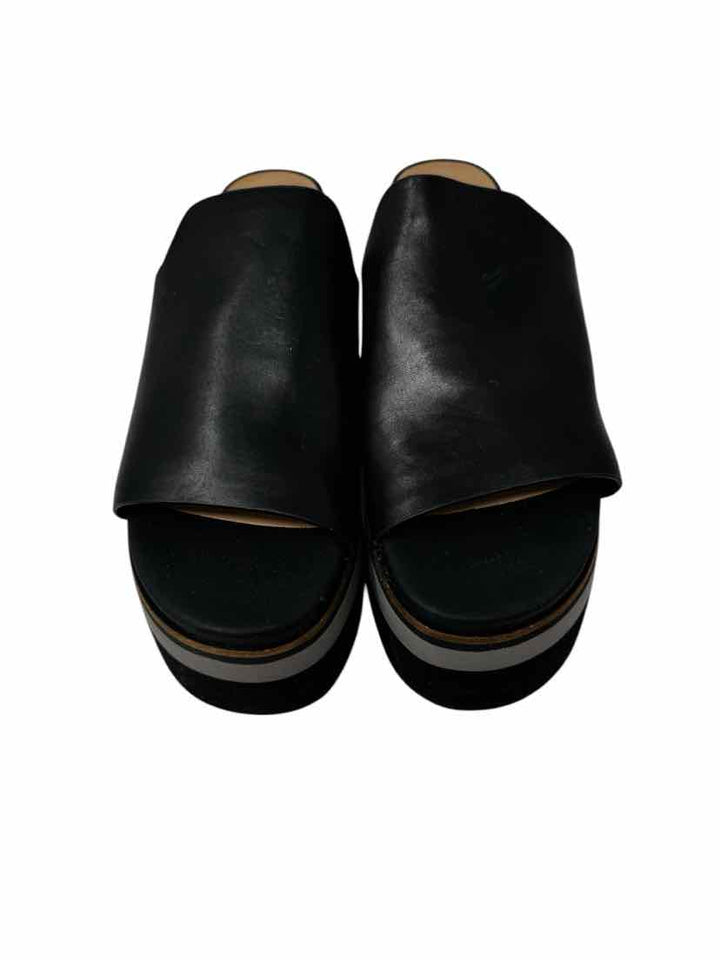 Shoe Size 9 NAKEDFEET Black Leather Sandals