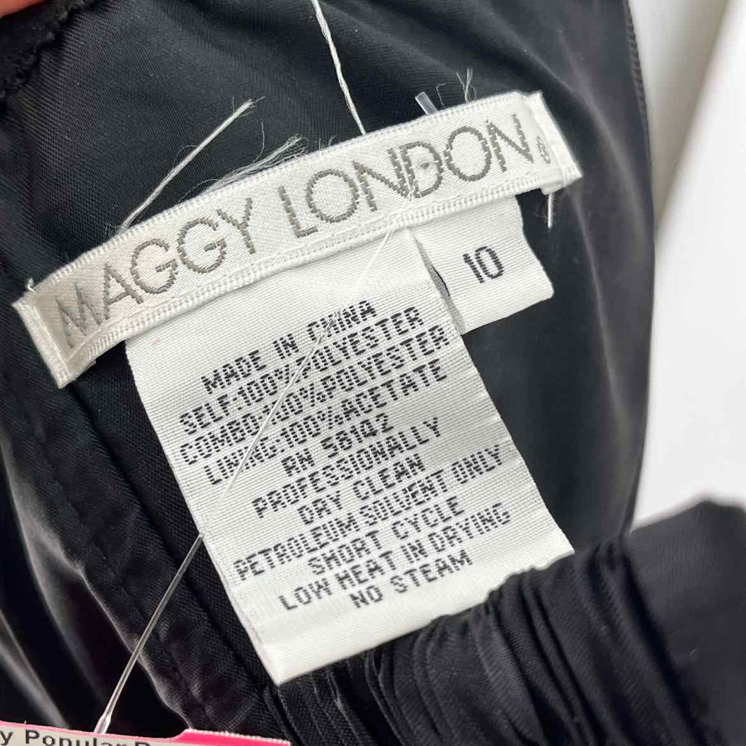 Size 10 MAGGY LONDON Black Chiffon Dress