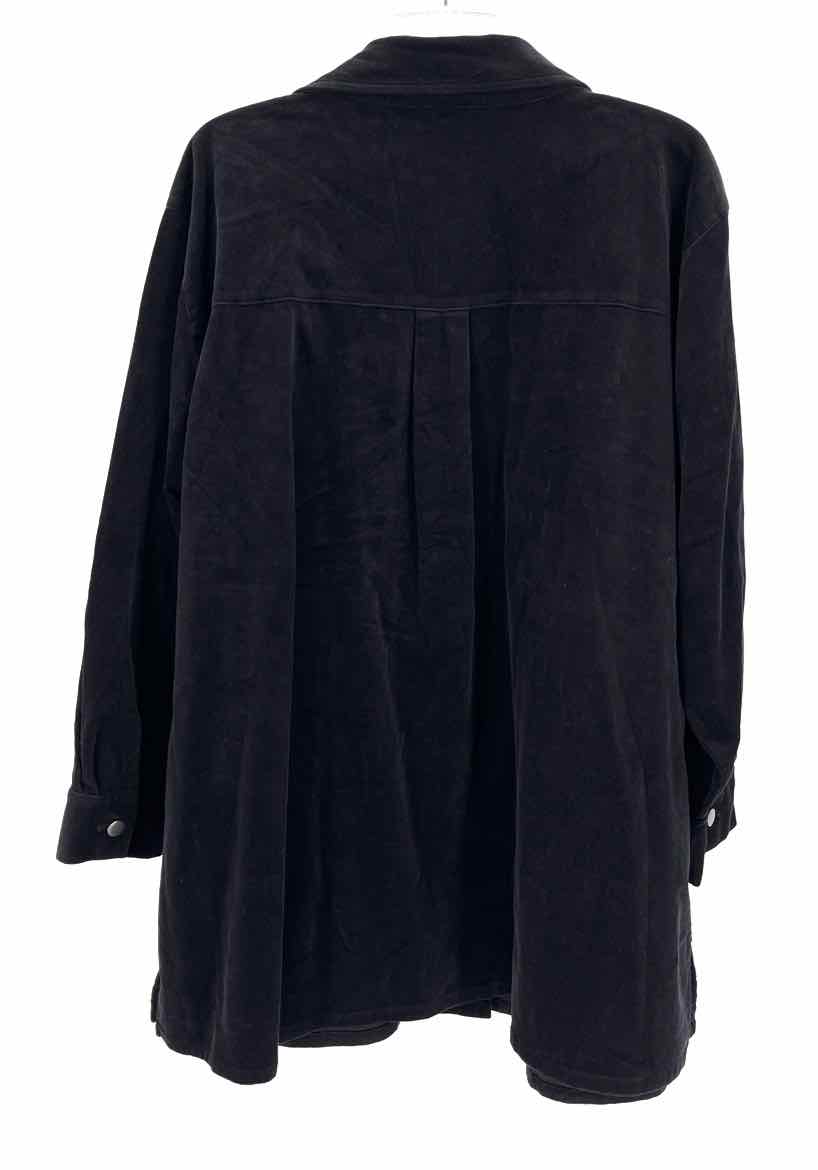 Size 3X Eileen Fisher Black Corduroy Jacket