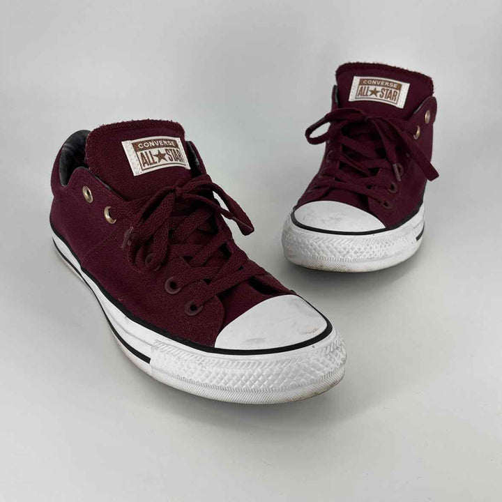 Shoe Size 10 Converse Burgundy Canvas Sneakers