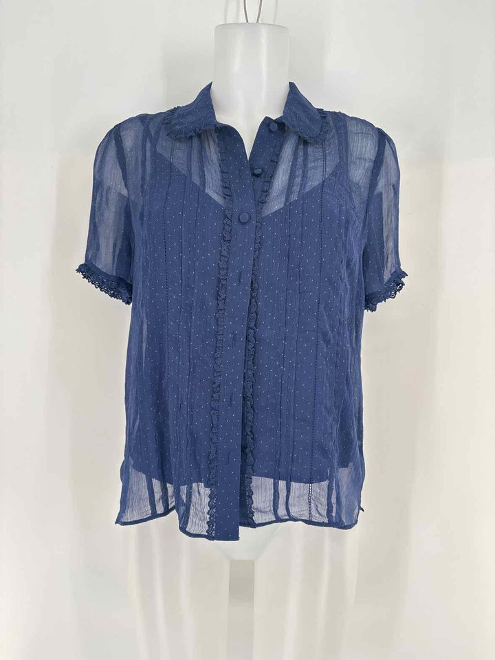 Size 8 J Crew Navy Shirt
