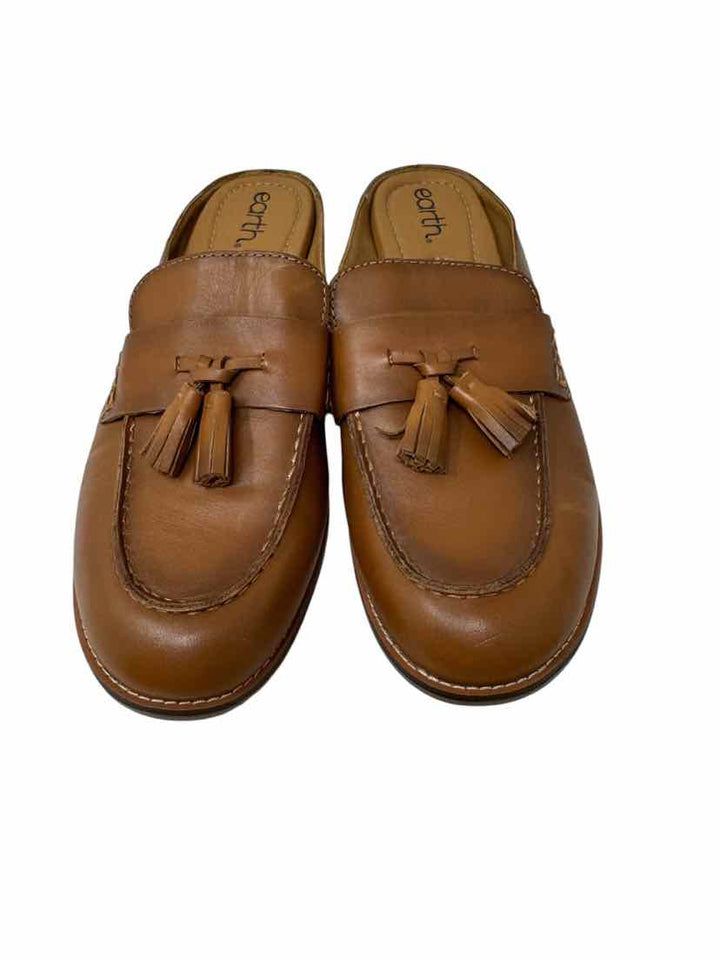 Shoe Size 9.5 Brown Leather Mules
