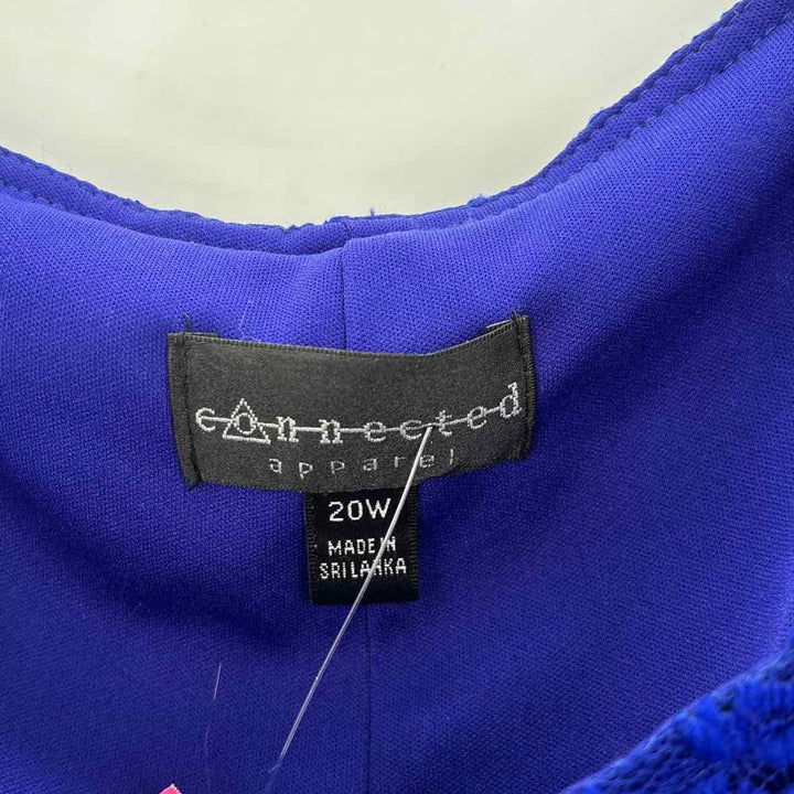 Size 20 CONNECTED APPAREL Royal Blue Lace Dress
