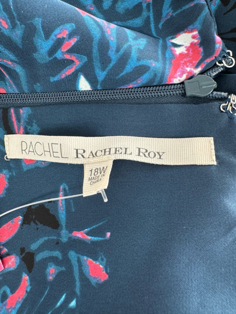 Size 18 RACHEL ROY Teal Silk Dress