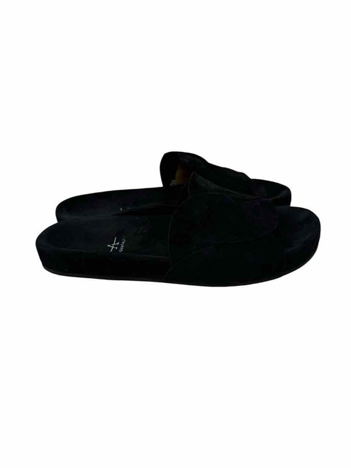 Shoe Size 11 Stuart Weitzman Black Suede Sandals