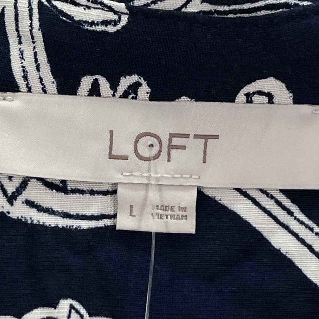 Size L LOFT Navy Dress