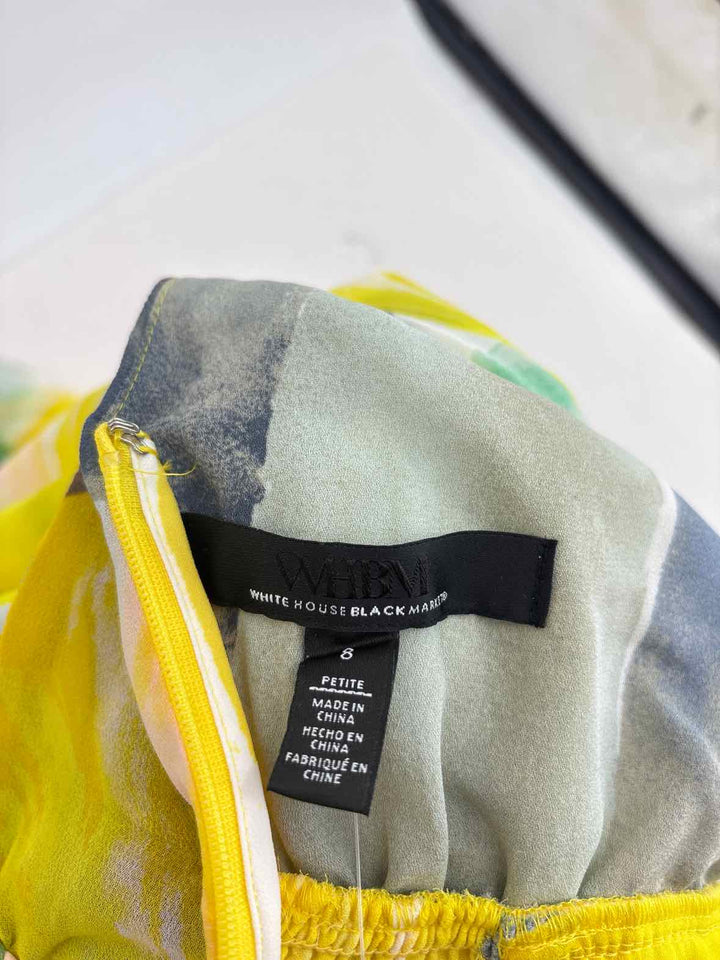 Size 8 White House Black Market Yellow Dress