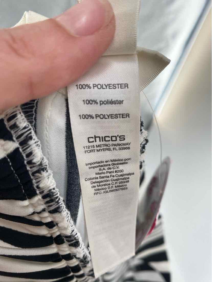 Size S Chico's Black/White Pants