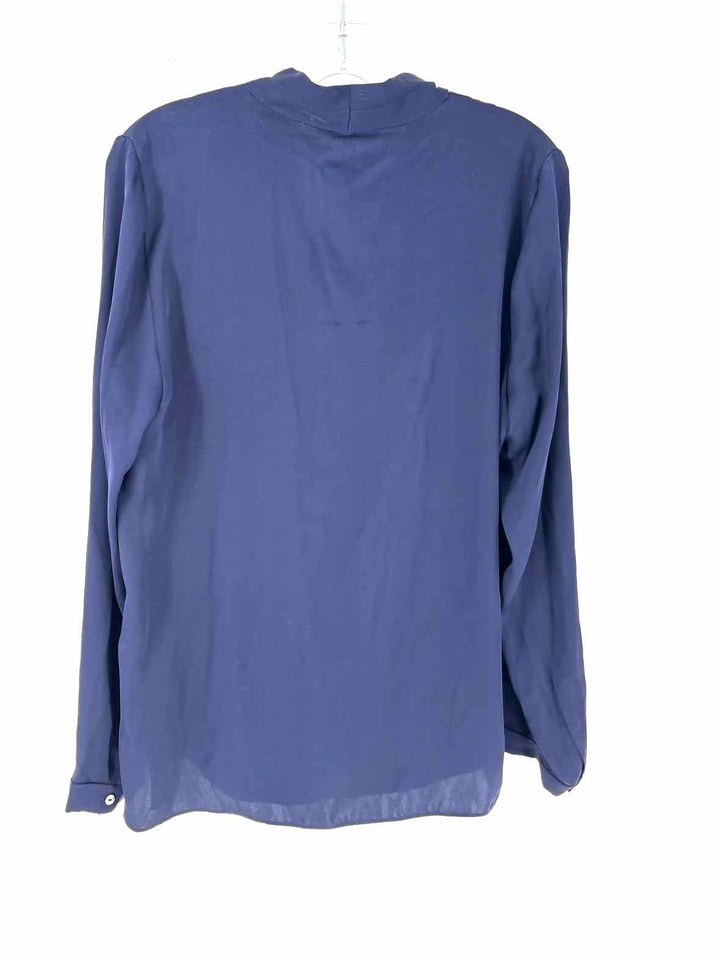 Size L KOBI HALPERIN Navy Sateen Shirt