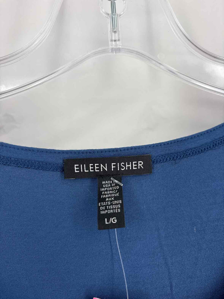 Size L Eileen Fisher Blue Shirt