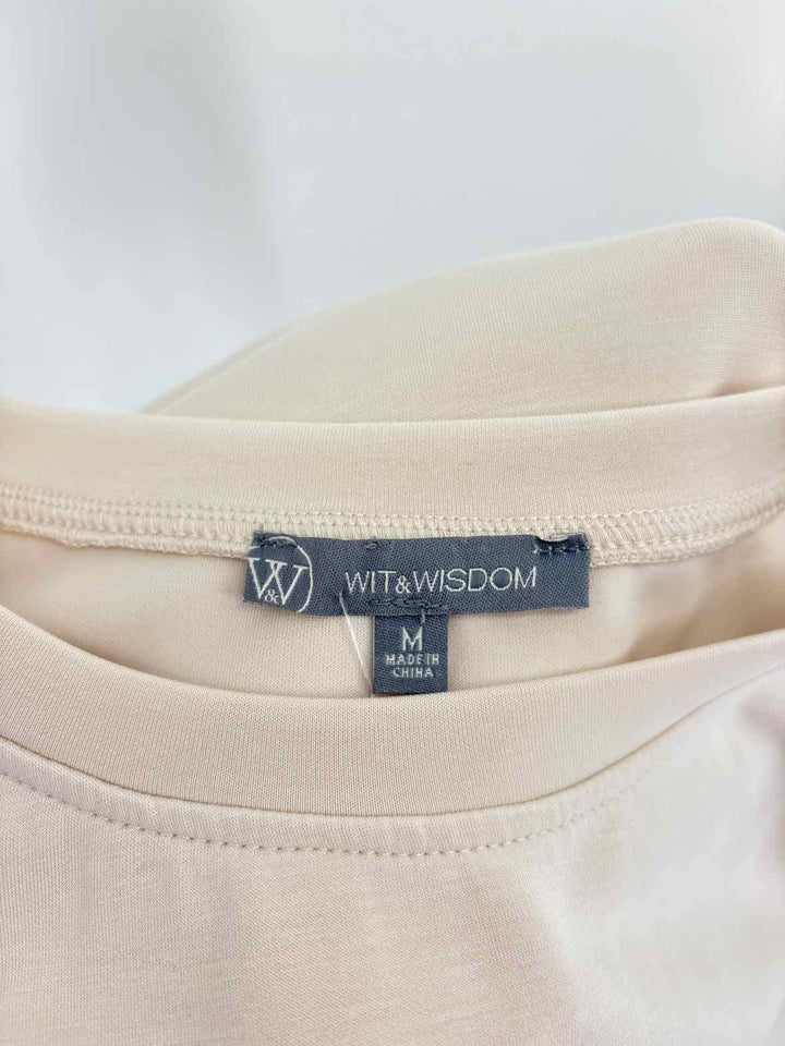 Size M WIT & WISDOM Cream Shirt
