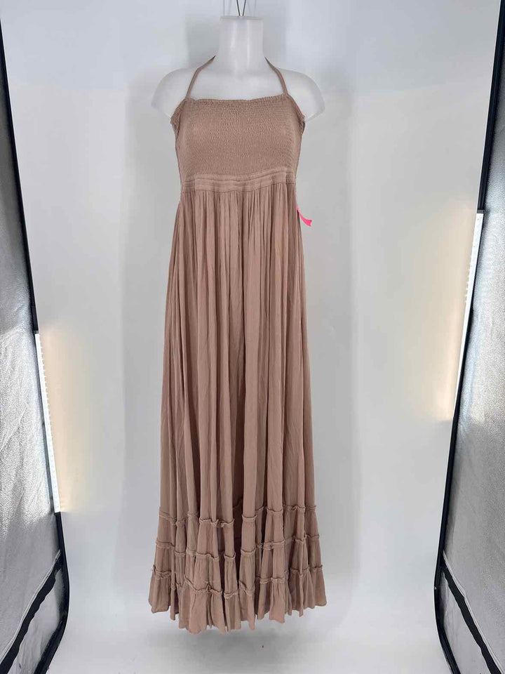 Size L FREE PEOPLE Tan Dress