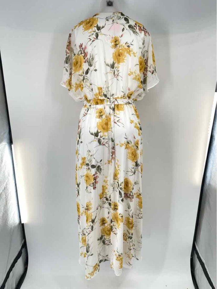Size 1X Sandra Darren White Print Dress
