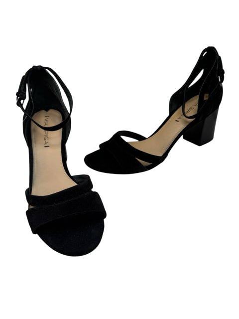 Shoe Size 8 VIA SPIGA Black Suede Sandals