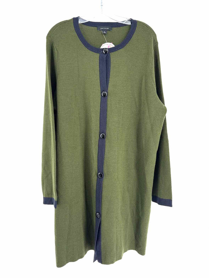 Size XL Ann Taylor Green Knit Cardigan