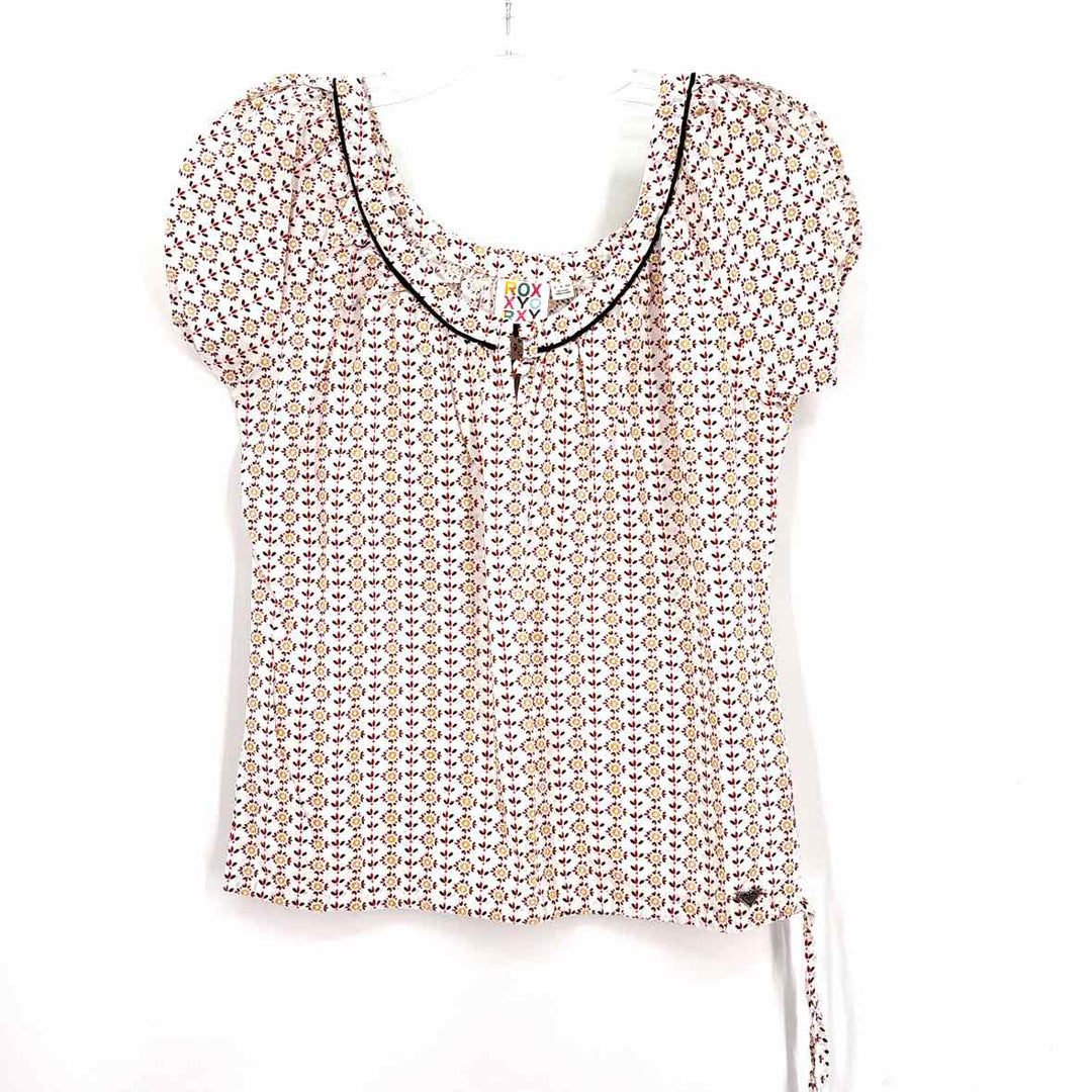Size S Roxy White Print Shirt