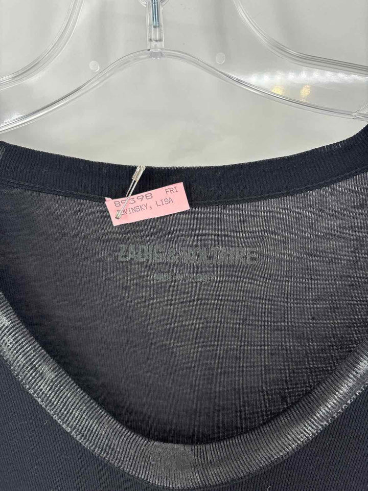 Size S ZADIG & VOLTAIRE DELUXE Black Shirt