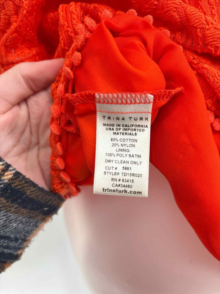 Size 4 TRINA TURK Orange Dress