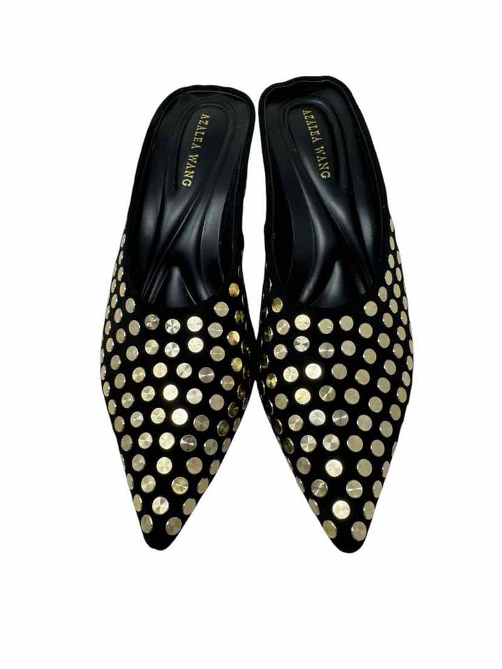 Shoe Size 8 AZALEA WANG Black Mules