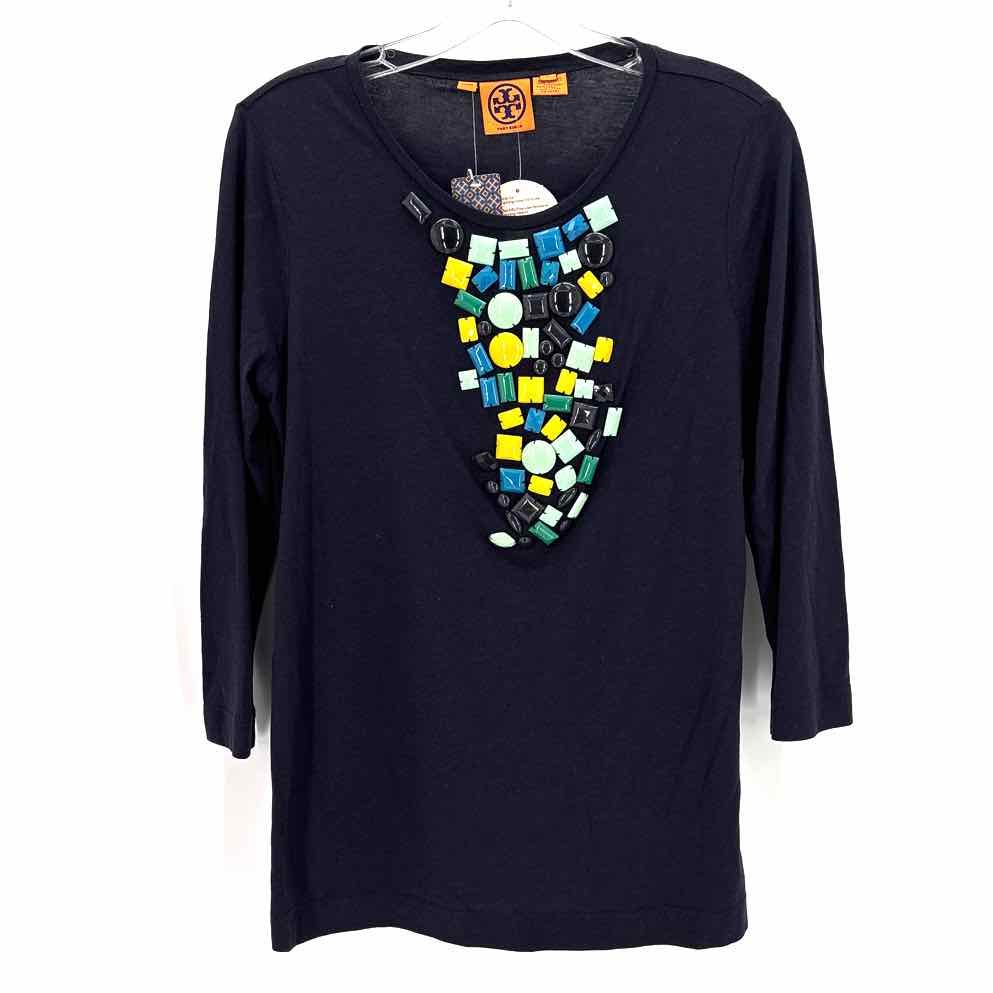 Size M Tory Burch Navy Shirt