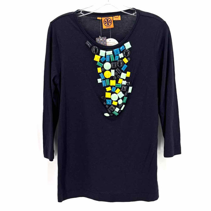 Size M Tory Burch Navy Shirt