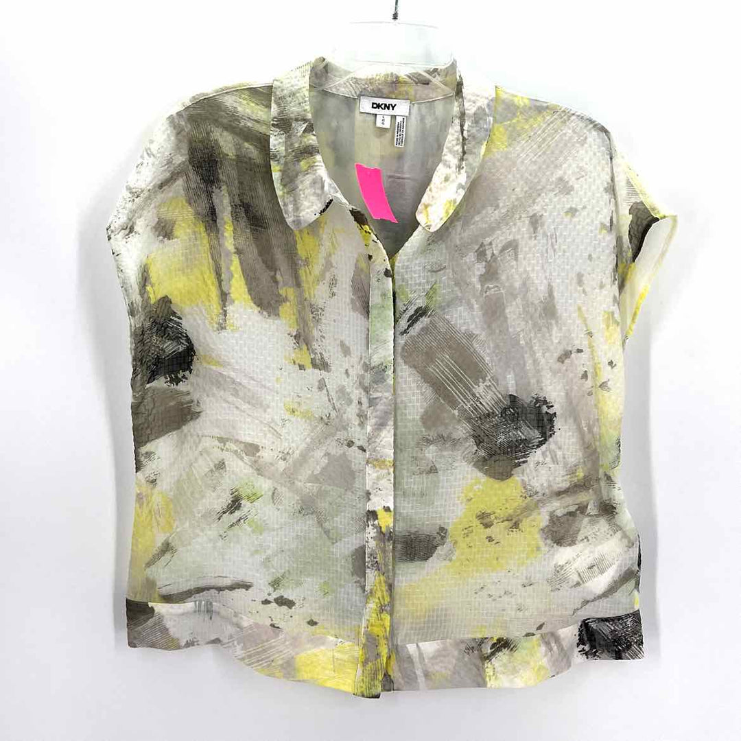 Size L DKNY Multi-Color Shirt