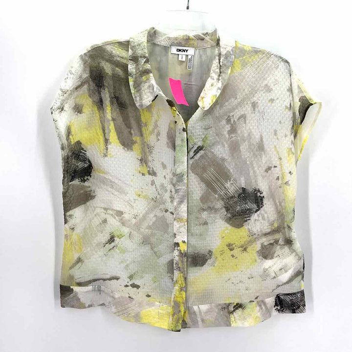 Size L DKNY Multi-Color Shirt