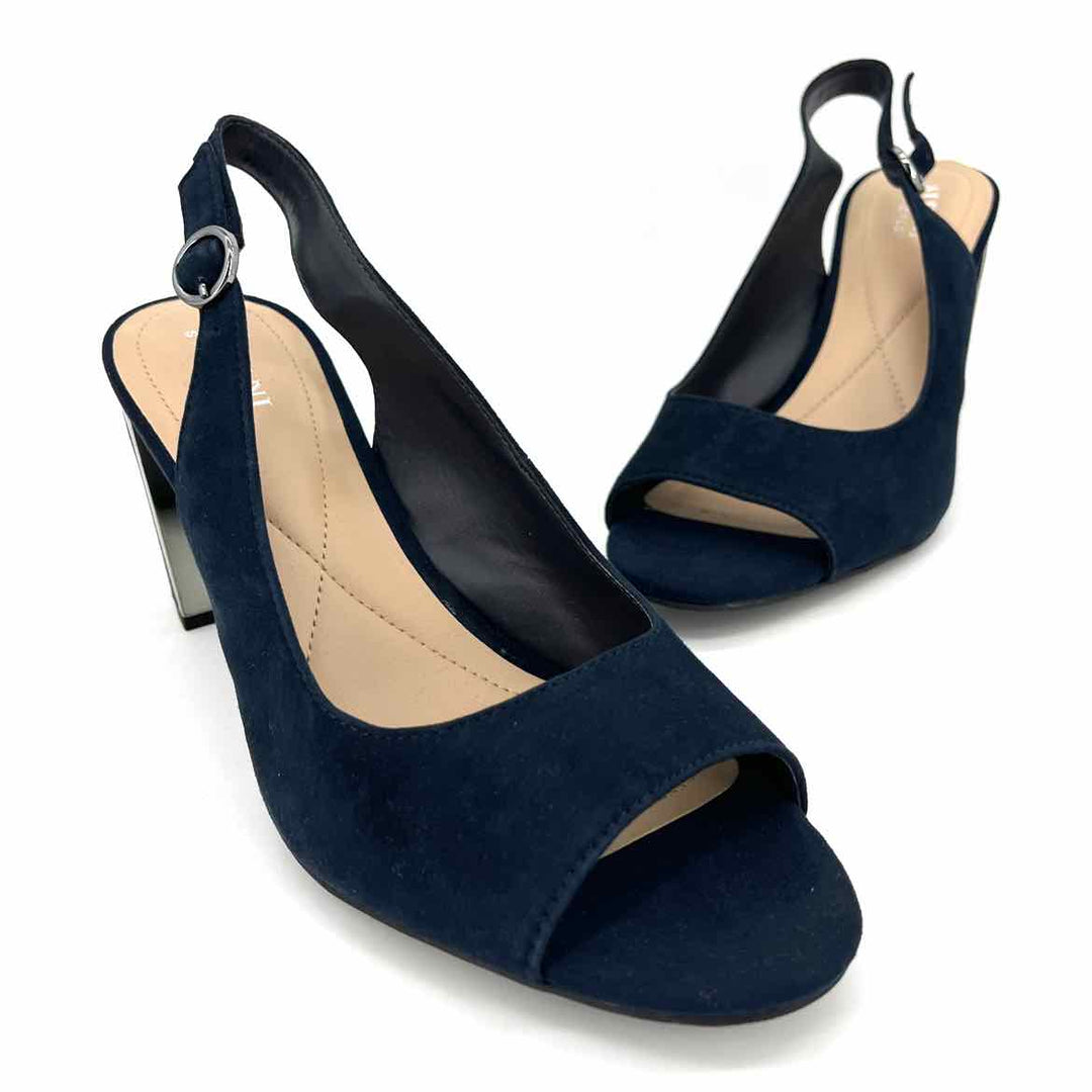 Shoe Size 10.5 ALFANI Navy Suede Pumps