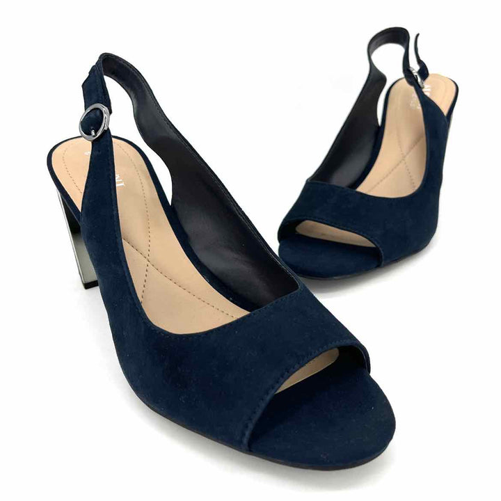 Shoe Size 10.5 ALFANI Navy Suede Pumps