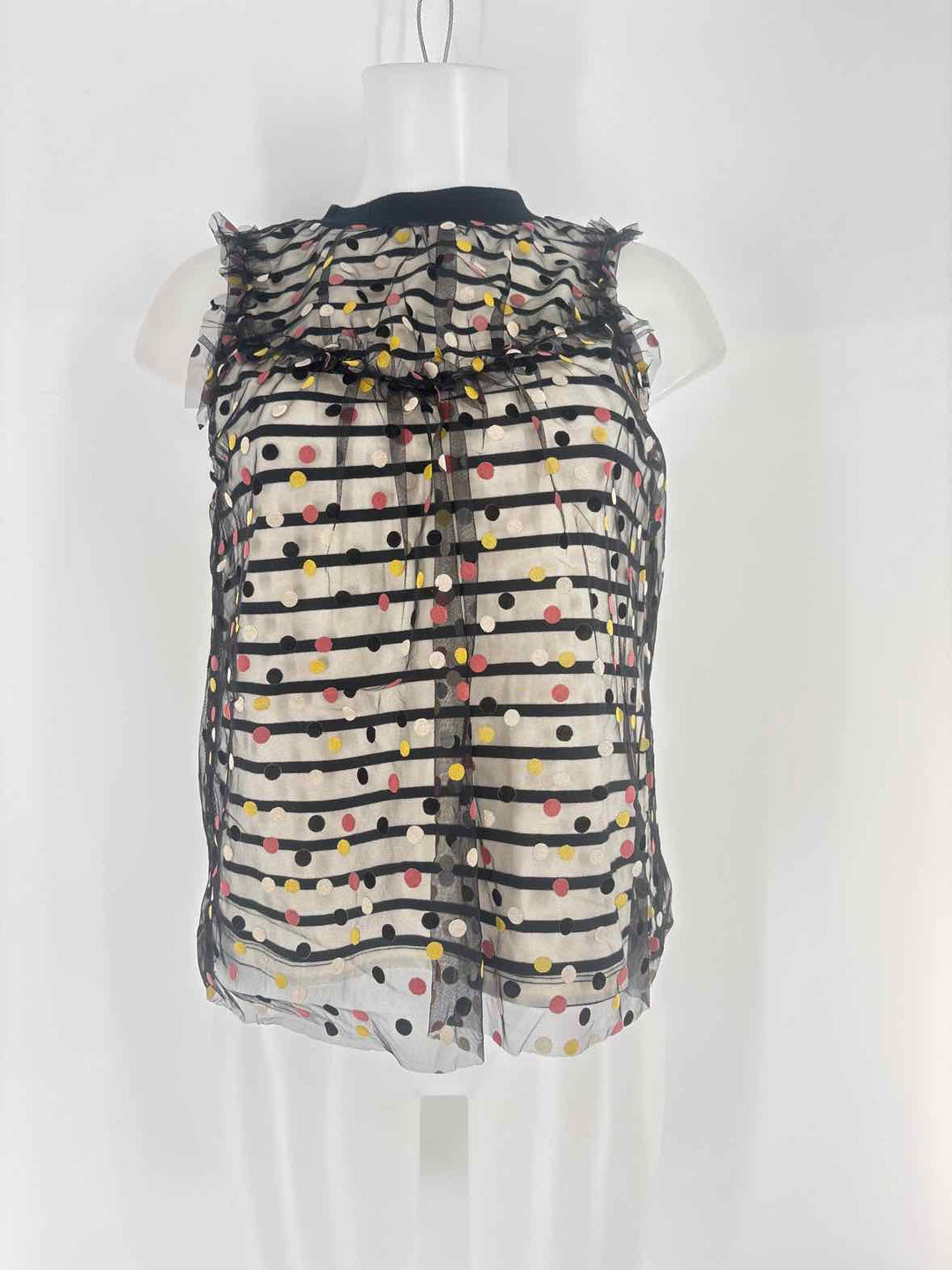 Size XS MAEVE Black Print Shirt