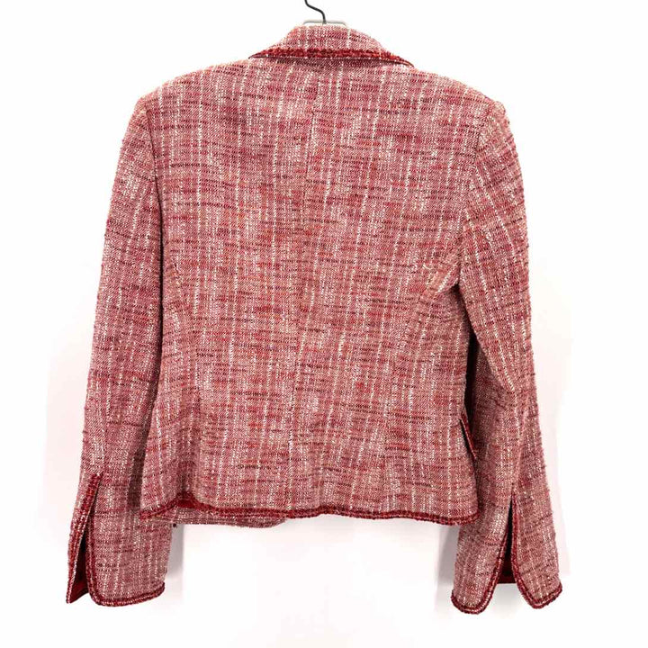 Size 4 Anne Klein Red Tweed Jacket