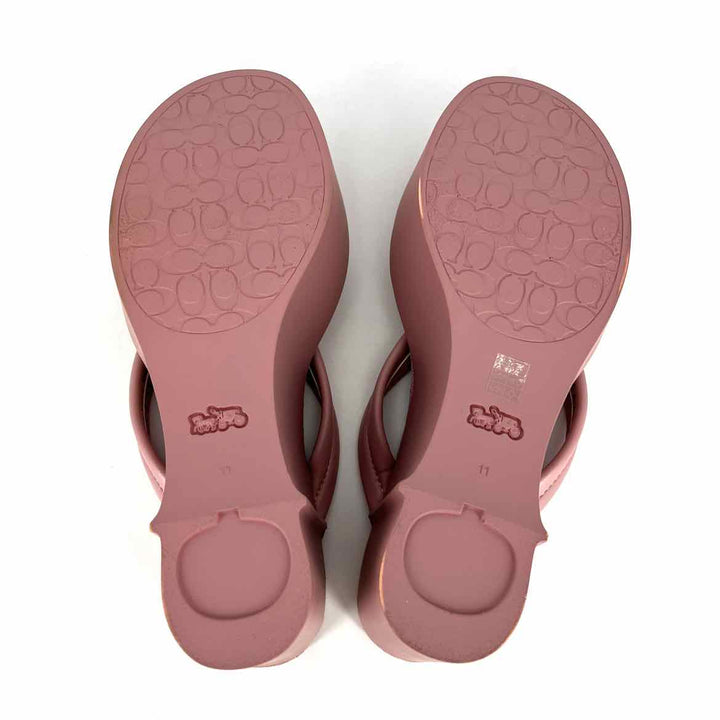 Shoe Size 11 Coach Mauve Canvas Sandals
