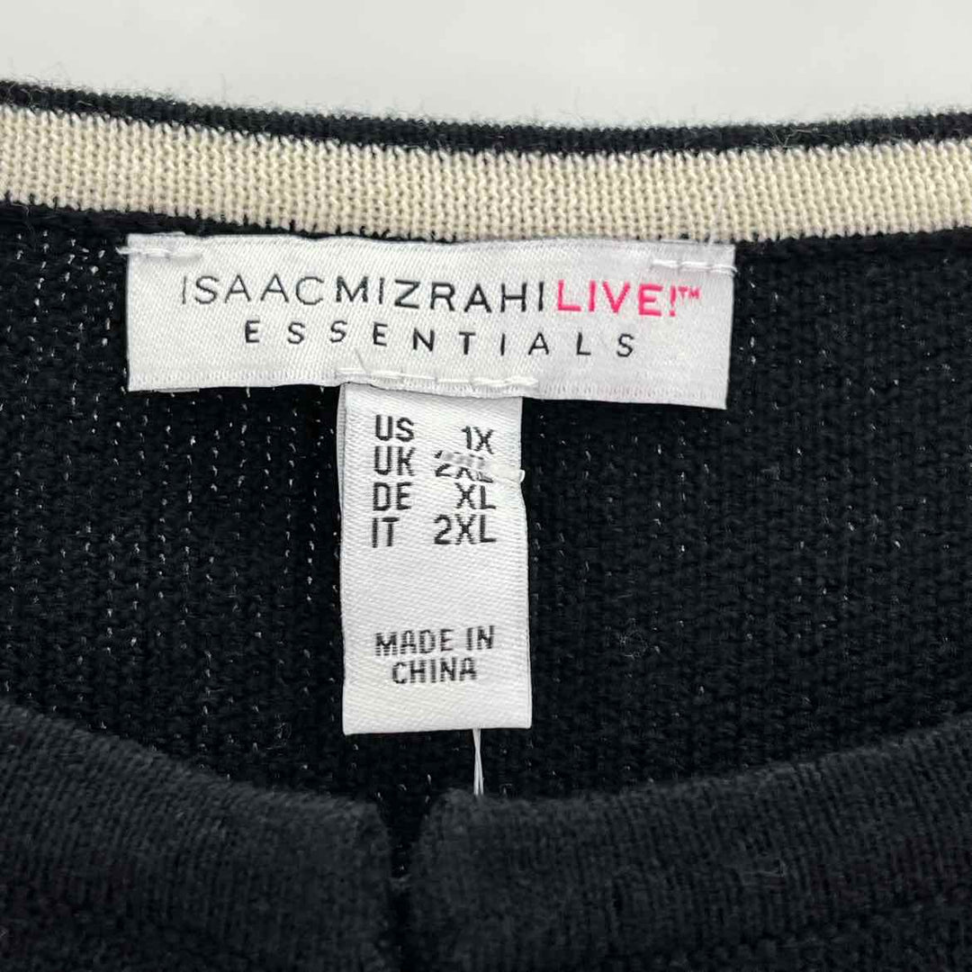 Size 1X ISSAC MIZRAHI Black Cardigan