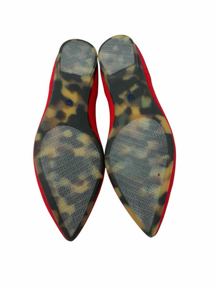 Shoe Size 9 ROTHY'S Red Knit Flats
