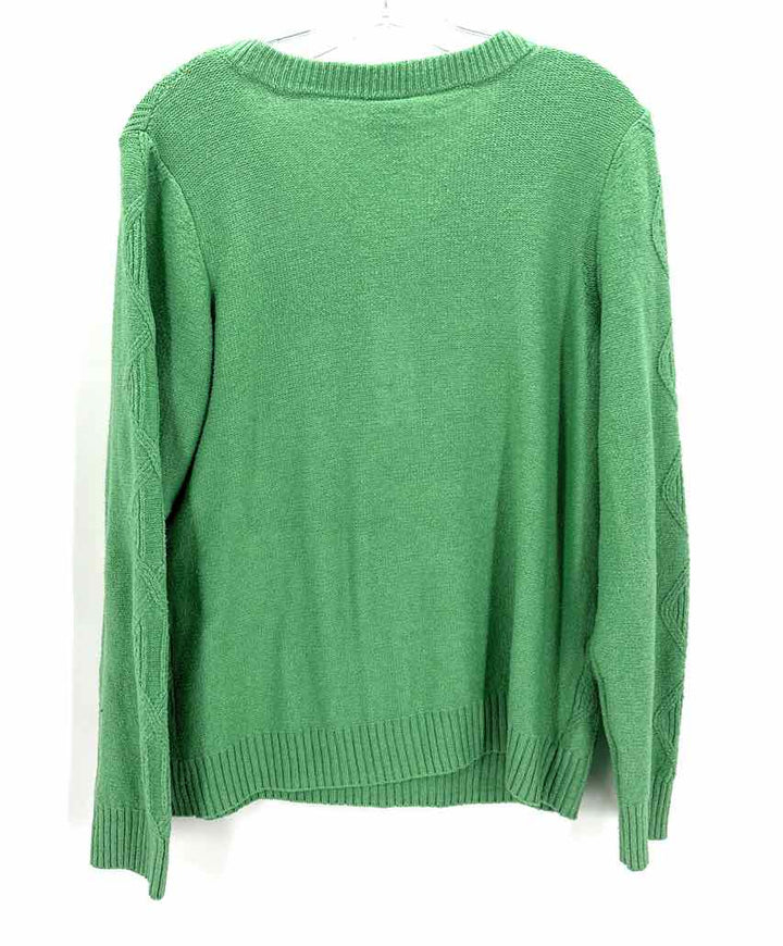 Size L ST JOHNS BAY Green Knit Sweater