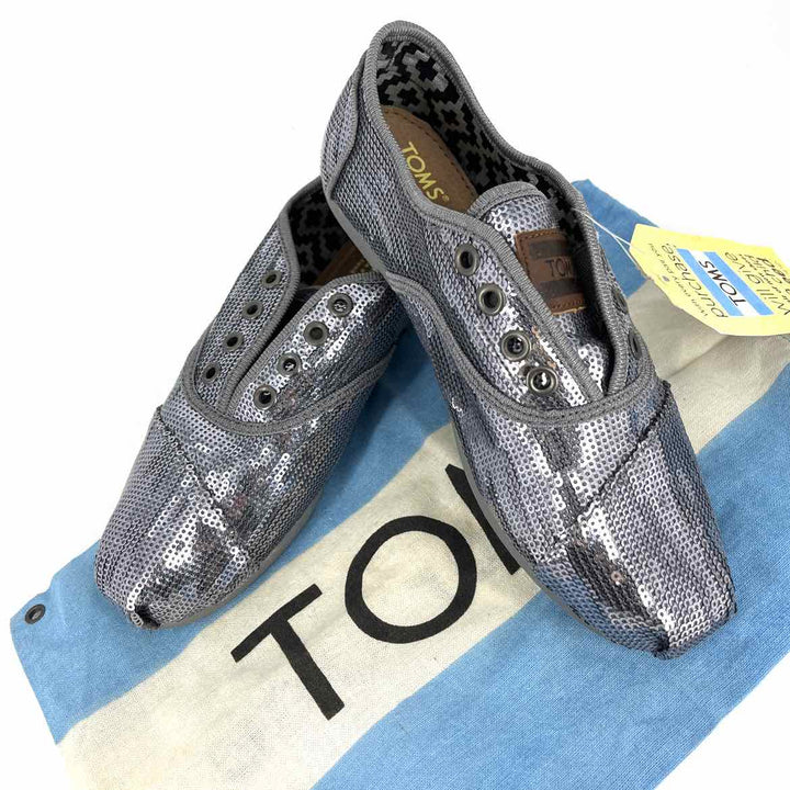 Shoe Size 5 Toms Pewter Sneakers