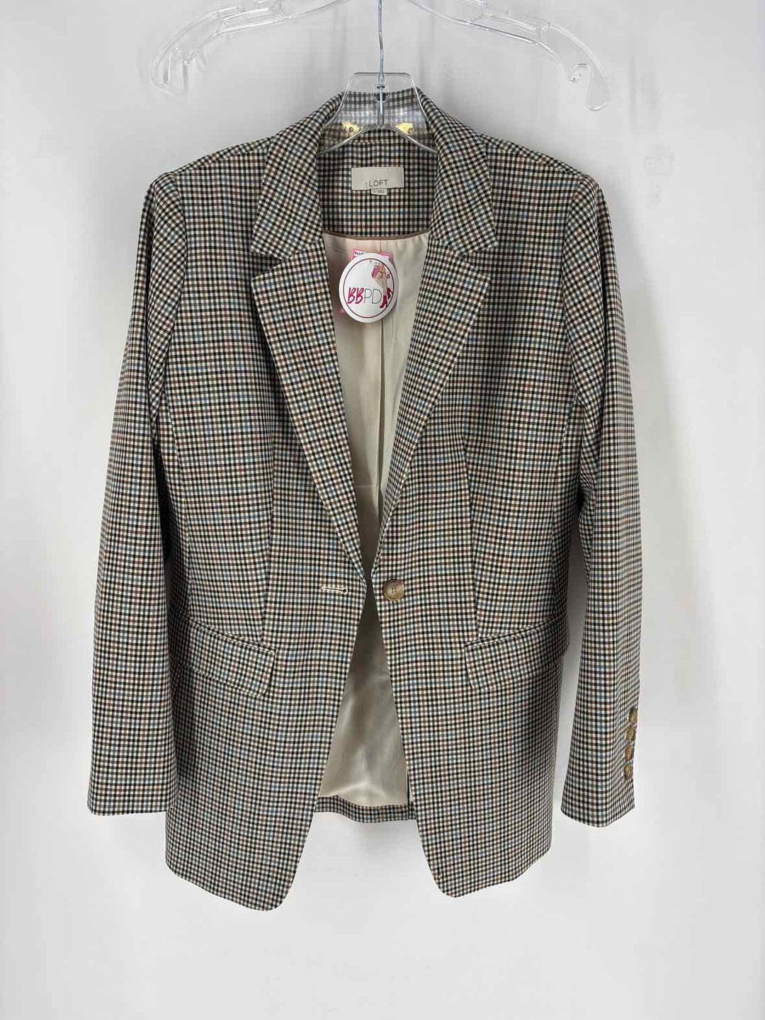Size 2 LOFT Brown Print Blazer