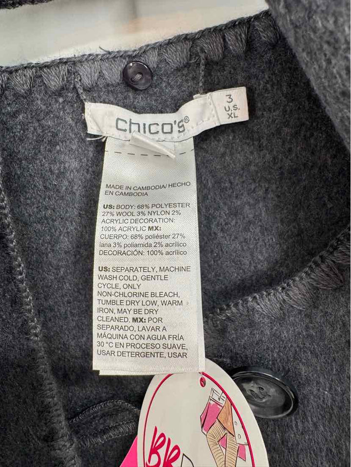 Size XL Chico's Gray Jacket