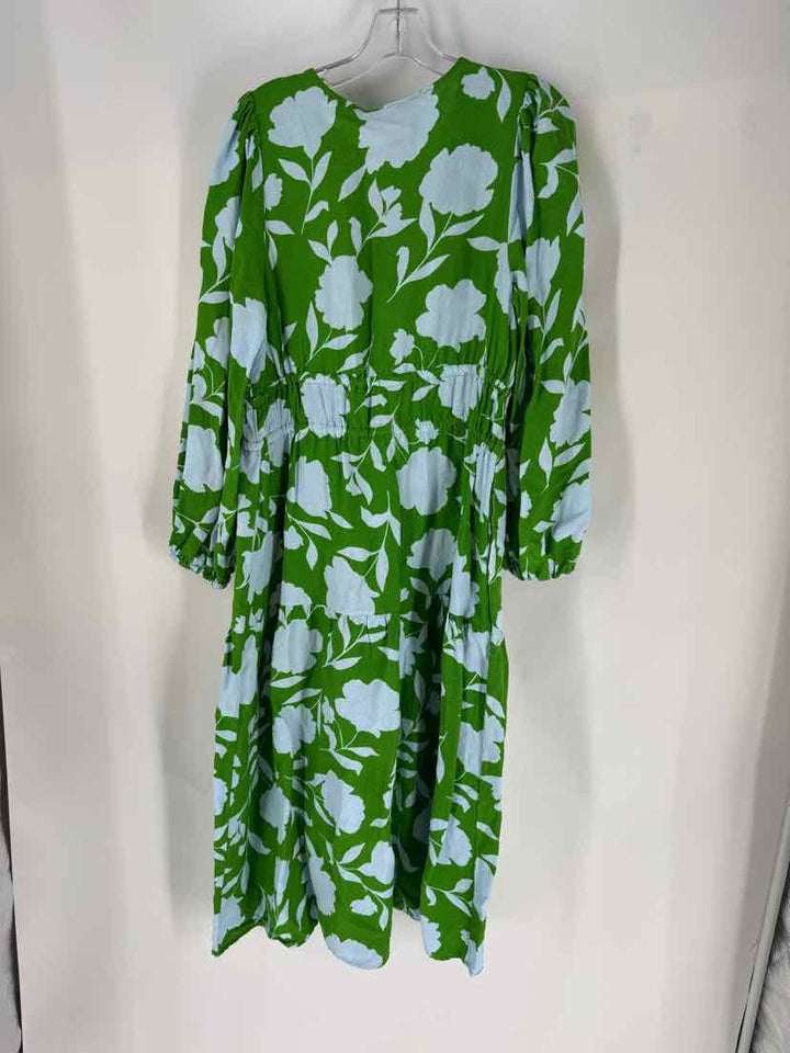 Size M Kate Spade Green Print Dress