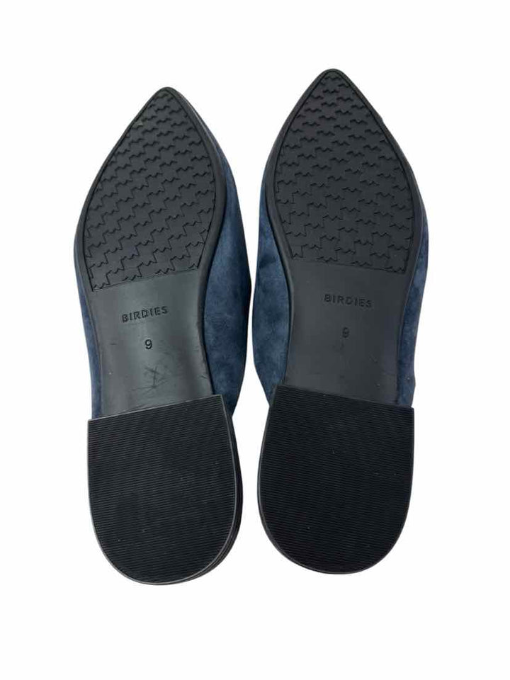 Shoe Size 9 BIRDIES Navy Suede Flats