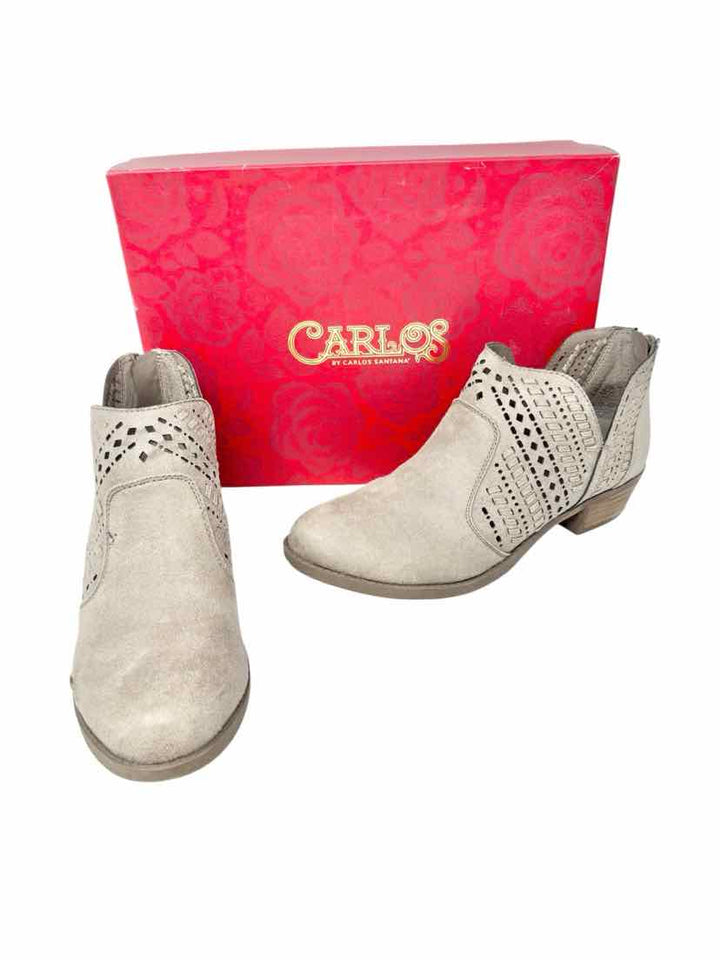 Shoe Size 8 CARLOS Tan Suede Boots
