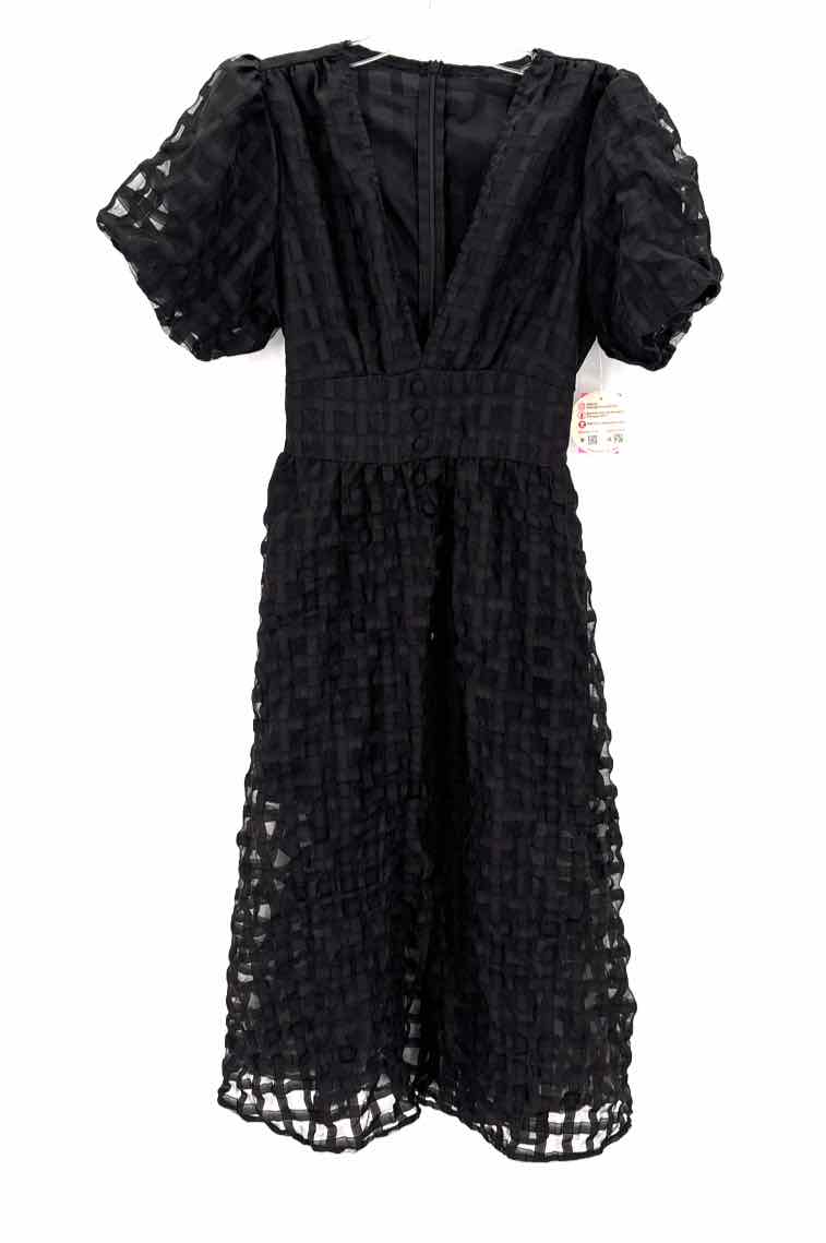Size L Black Polyester Dress