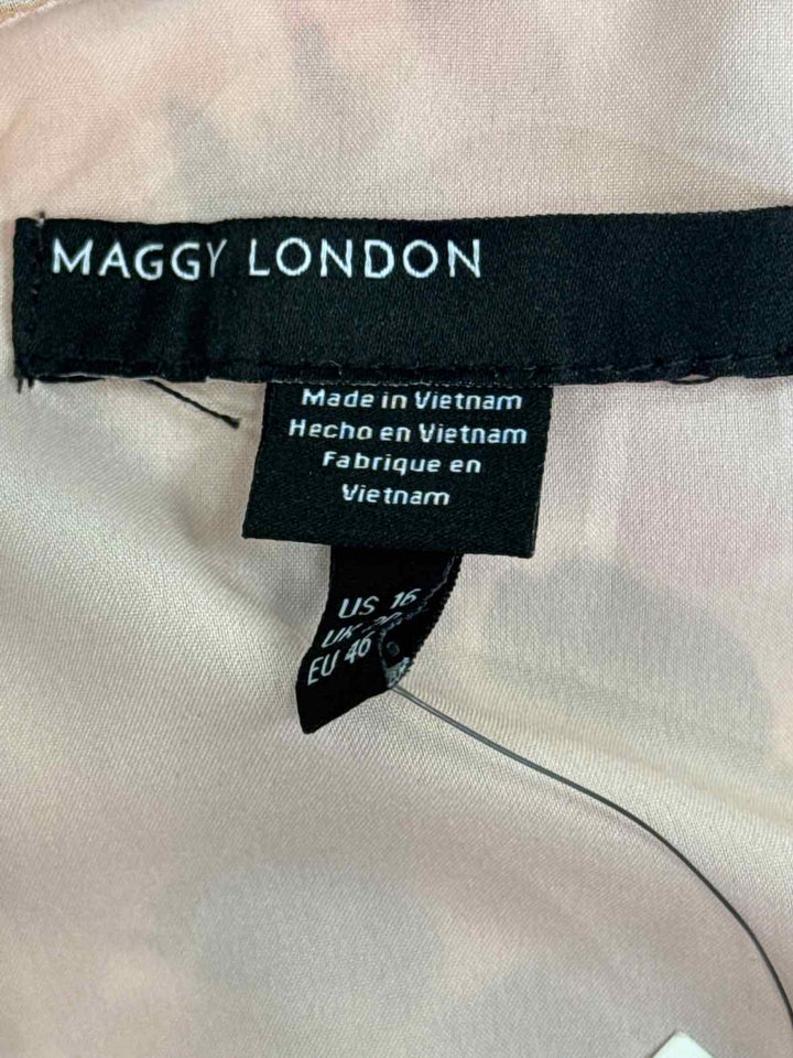 Size 16 MAGGY LONDON PINK PRINT Dress