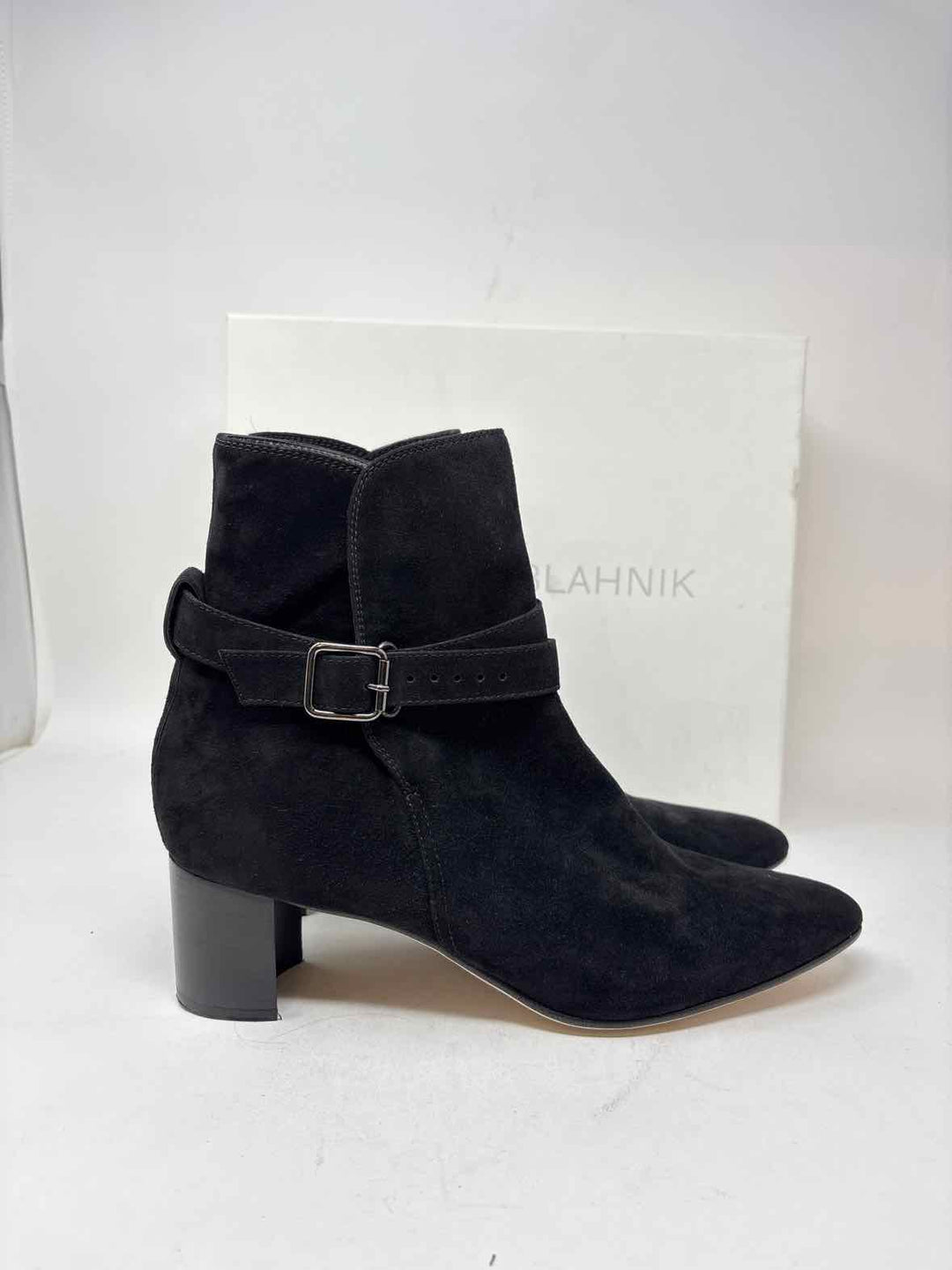 Shoe Size 12 MANOLO BLAHNIK Black Suede Boots