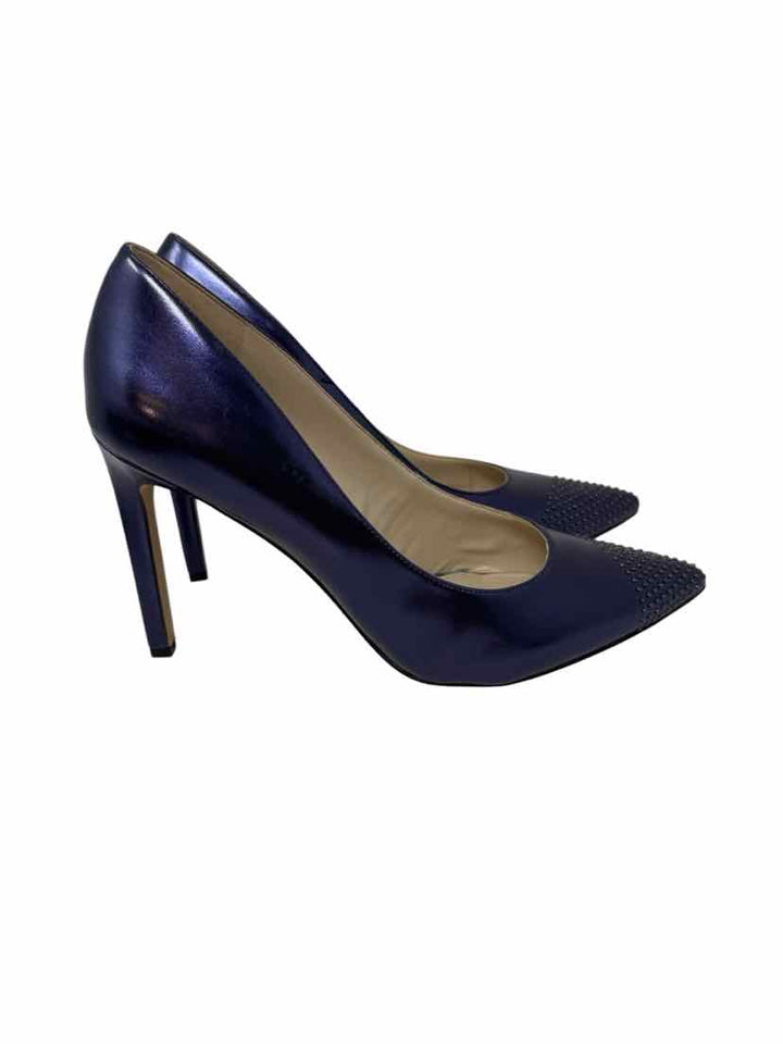 Shoe Size 9.5 Nine West Blue Leather Pumps