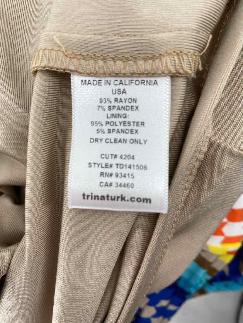 Size 4 TRINA TURK Multi-Color Dress