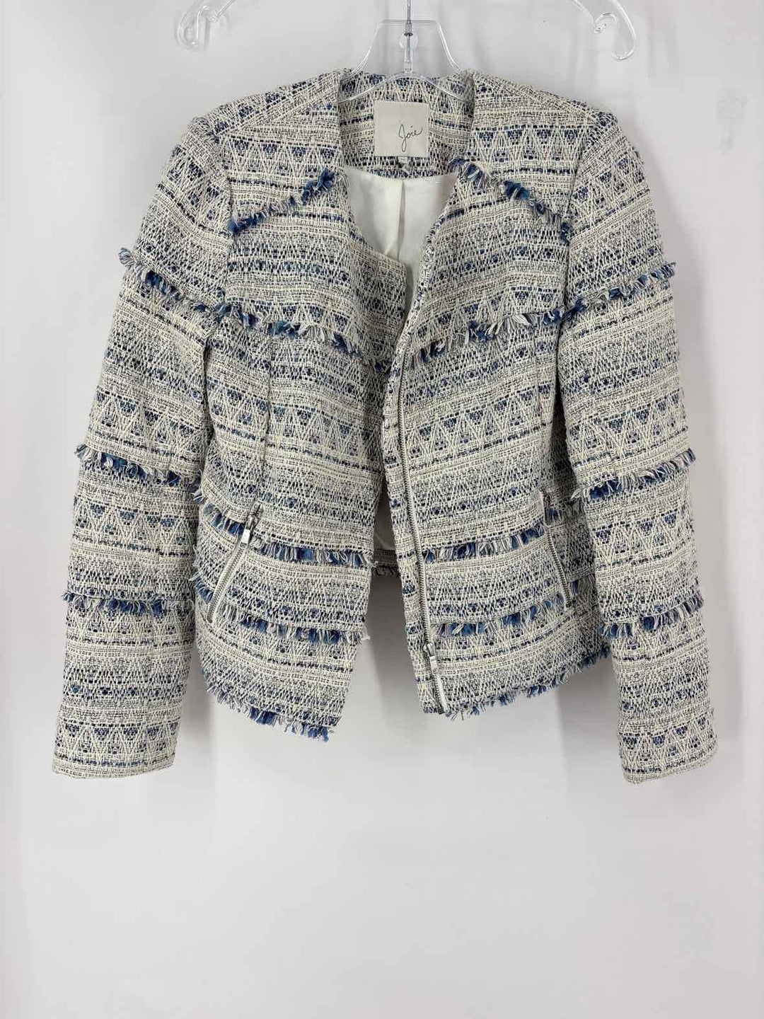 Size M JOIE Blue Tweed Blazer