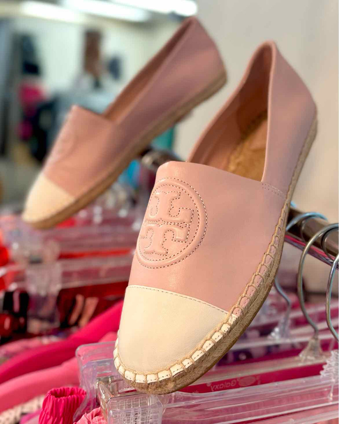Shoe Size 9 Tory Burch Pale Pink Lace Flats