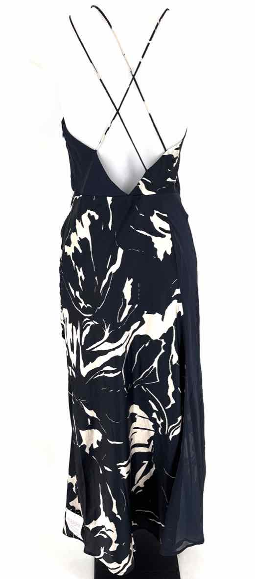 Size 6 Asos Navy Sateen Dress