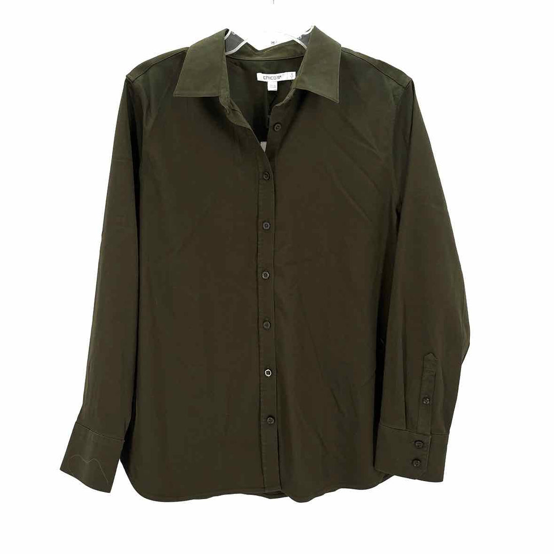 Size 12 Chico's Olive Shirt